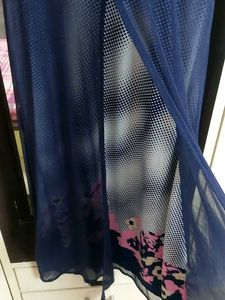 Elegant Blue Floral Dress