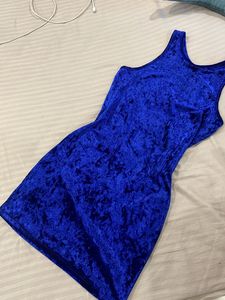 Forever 21 Blue Velvet Bodycon Dress