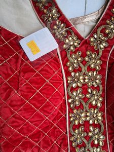Anarkali Red Velvet SALWAR SUIT