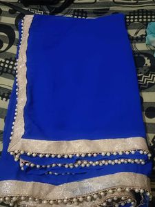 Elegant Royal Blue Saree
