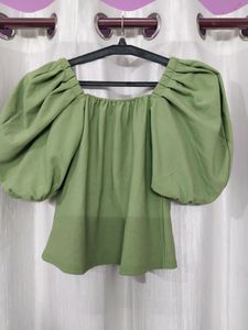 Green Crop Top