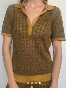 Zara Gold Party Top