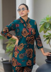 Floral Print Two-Piece Outfit