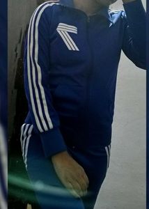 Blue Athletic Tracksuit Set