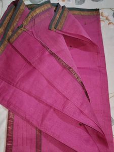 i am selling pink 🩷 cotton saree with Blouse