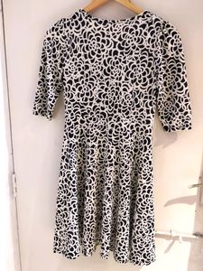 Black And White Korean Dress