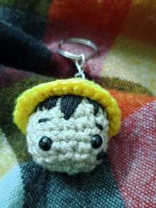 Handmade Luffy Crochet Keychain