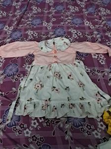 Girls Pink Floral Dress