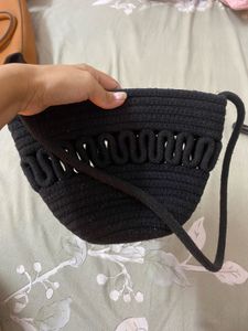 Black Knit Handbag