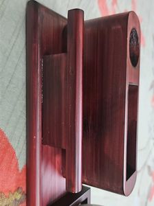 Wooden Pen And Card Holder with Plant Decor