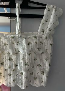 Floral padded Crop Top