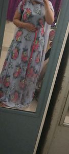 Floral Print Dress with Tie Waist