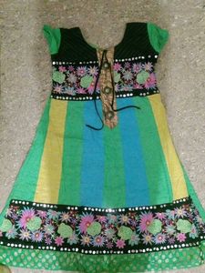 Floral Embroidered Girls Dress