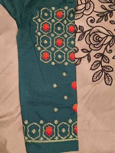 Elegant Green Embroidered Dress