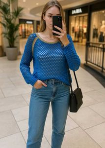 Pinterest Crochet Blue Pullover D