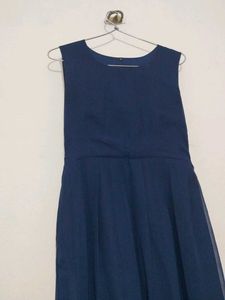 navy blue up and down dress