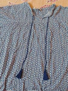 Blue Printed Top
