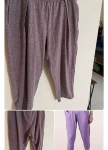 Casual Purple Pants And Tshirt Combo