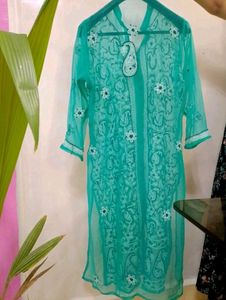 Elegant Embroidered Chikankari Kurta Without Inner