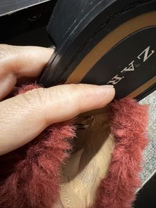 New Zara Fur Heel ( Check Flaw)
