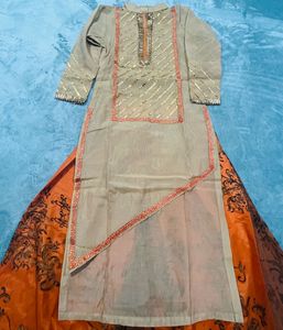 Beautiful Kurti With Printed Plazo