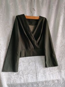Olive Crop Top