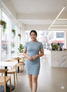 Elegant Blue Bodycon Dress