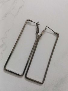 Statement Rectangle Hoop Earrings