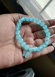 Blue Bracelet With Butterfly Charm