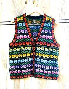 Floral Knit Vest size-38