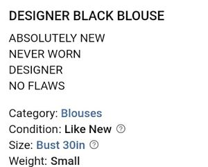 DESIGNER BLACK BLOUSE