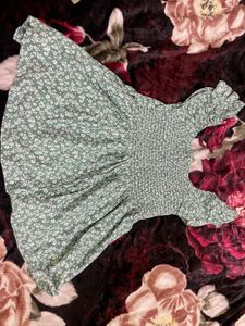 Floral Print Green Top