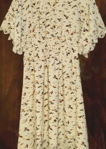 Vintage Floral Print Dress