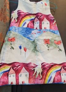 🌸 Dreamy Landscape Print Dress for Girls 🌸