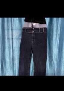 y2k low waist Dark Blue Denim Jeans
