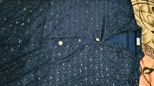 Elegant Blue chikankari Kurta Dress