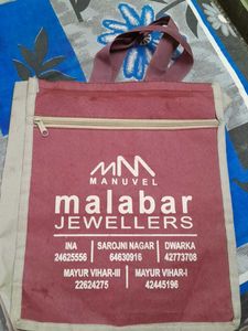 Original MALABAR JEWELLERS CARRY BAG WITH 2 Compar