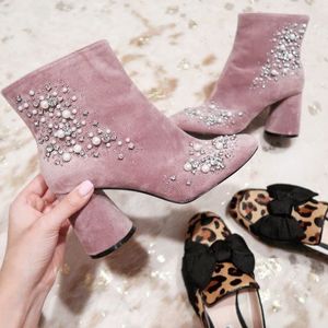 Zara Pearl Diamond Boots