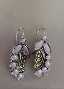 Lilac Stone Detail Earrings