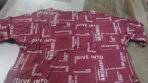 Printed Maroon Top