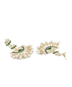 Zaveri Pearls Earrings and Maang Tikka Set