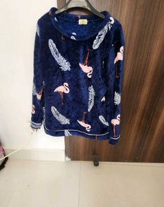 Flamingo Print luxe night suit