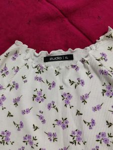 Zudio Crop Top XL Floral  Print