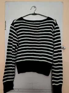 Striped V-Neck Sweater