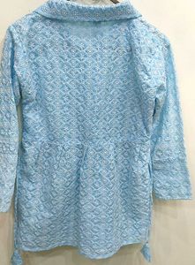 Blue Chikankari Tunic