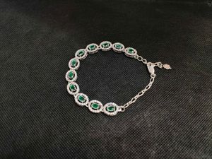 Real Silver Emerald Bracelet