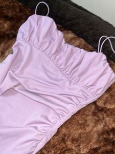 Lilac Urbanic Ruched Mini Dress