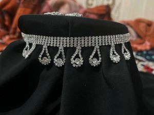 Elegant Rhinestone Choker &amp; Earring Set
