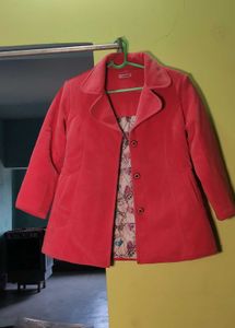 pink Velvet Feel Coat
