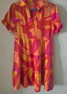 Abstract  Print Day Wear Dress